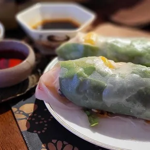 Veggie Spring Rolls (there were three)