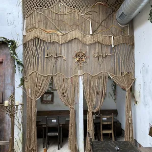The macrame wall...