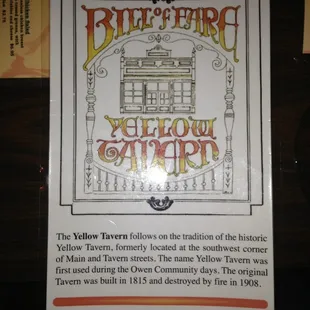 Menu - front