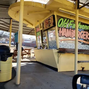 a food stand in a rural area