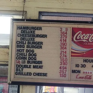 Menu.... great Cheeseburger Deluxe &amp; French Fries