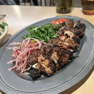 chicken thigh &amp; lamb kefta  @davideatsdc