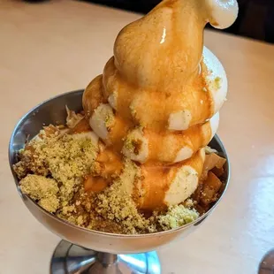 Baklava coffee affogato soft serve
