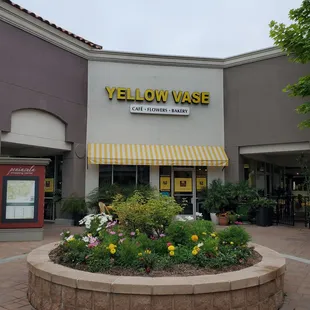 the entrance to a store