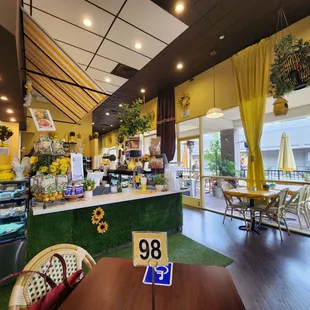 the interior of a restaurant