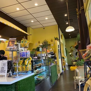 Dining inside and out.  Lovely, quaint French-style cafe