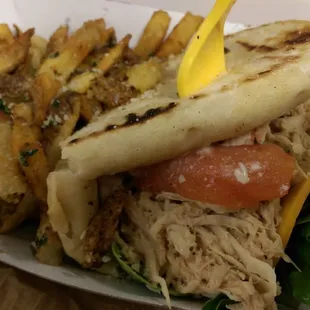 The OG with pulled chicken, 2 yr cheddar, bacon aioli, bacon, and tomato