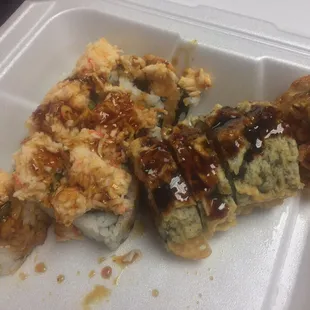 Curly Sue Roll (left) and Jenni-Mini Roll (right)