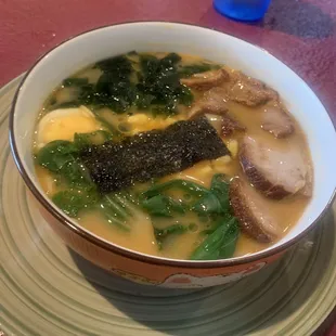 Spicy pork ramen very flavorful