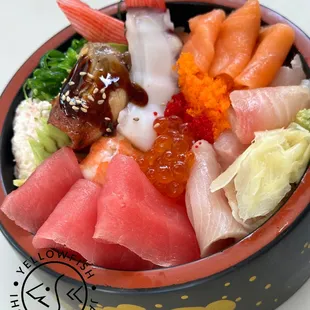 a bowl of sushi