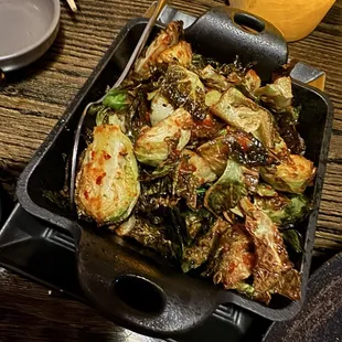 Crispy Kimchee Brussels Sprouts