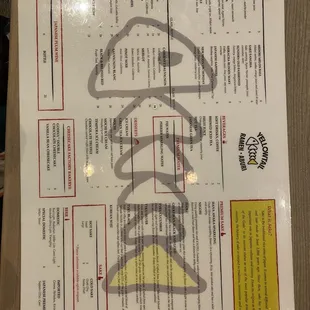 Menu side 2