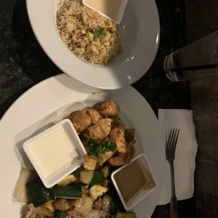 teriyaki chicken with fried rice