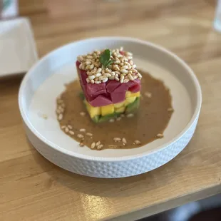 Tuna Tartare with mango and avocado . DELICIOUS!!!