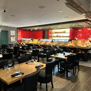 Sushi bar dining area