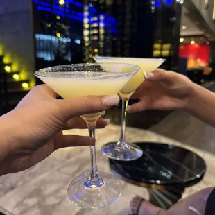 Lychee martini at the bar