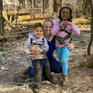 After 6 hours of hiking with these two little cuties. Covered in mud, but many wonderful memories made.
