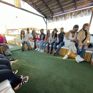 Inside of the Tiki Boat