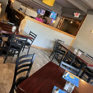 the dining area