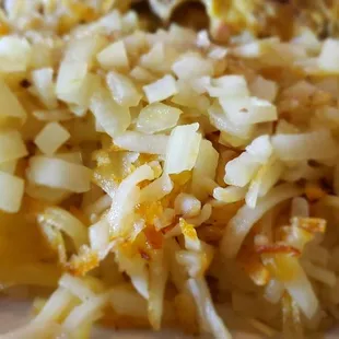 Hash browns with onions added
