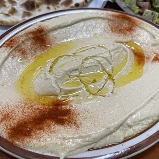 Huge portion of hummus
