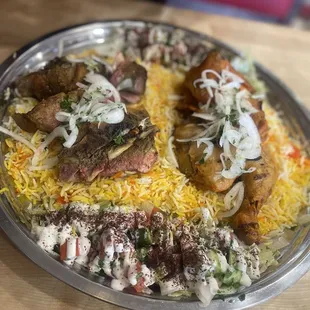 a plate of food on a table