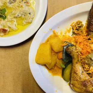 1/2 Roasted Chicken Plate &amp; Baba ghanoush