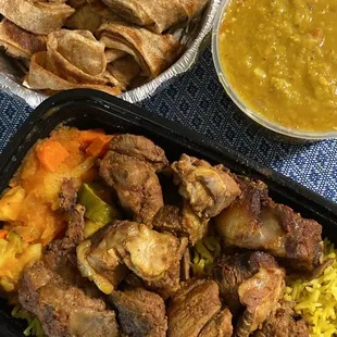 Roasted Lamb, Tawa Bread with Honey, Lentil Soup