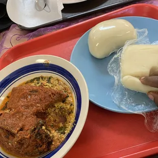 Egusi with fufu
