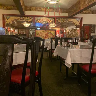the interior of the restaurant