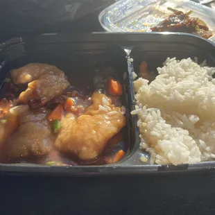 a meal in a plastic container