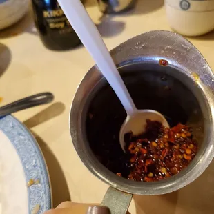 Hot Chili Oil on request