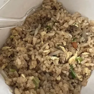 a bowl of rice and vegetables