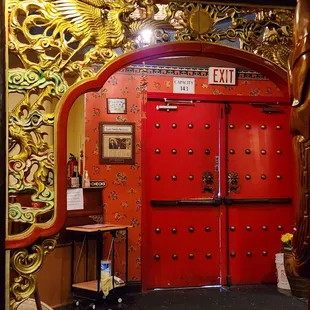 Entrance of restaurant.