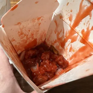 Sweet and sour chicken too much sauce and soggy
