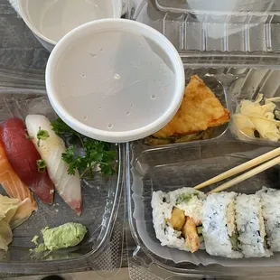 Lunch combo with Shrimp Tempura Roll with California Roll Lunch Special