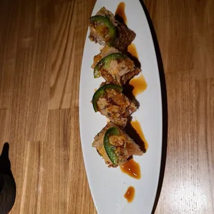 Albacore on fried Rice