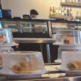 Sushi on the revolving belt