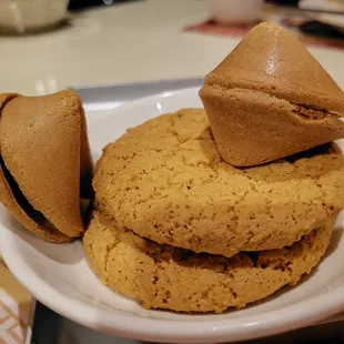 Fortune cookies and almond cookies
