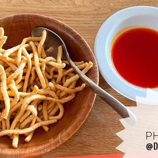 Sweet and Sour Sauce, Crispy Wonton Strips