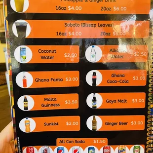 Updated menu (November 2021)