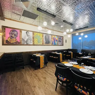 Dining area by the front window on the right hand side