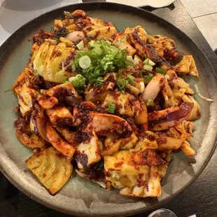 Stir fried squid
