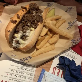 Piped Up Philly Cheese Steak Sandwich