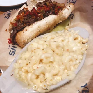 Piped Up Philly Cheese Steak Sandwich