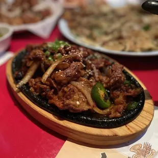 a plate of food on a table