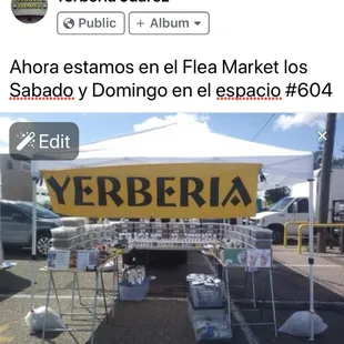 Ahora estamos en el Flea Market los 
Sabado y Domingo en el espacio #604