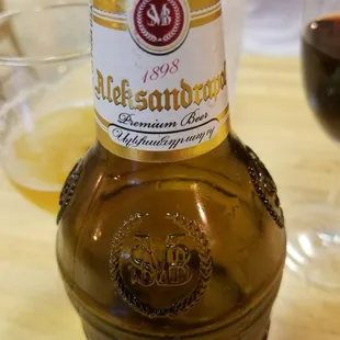 Very good beer and wine...