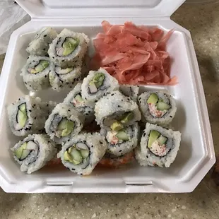 California rolls to go with a ton of ginger