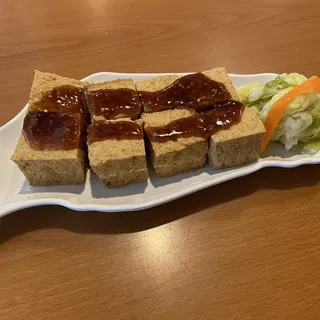 B13. Fried Tofu with Kimchi